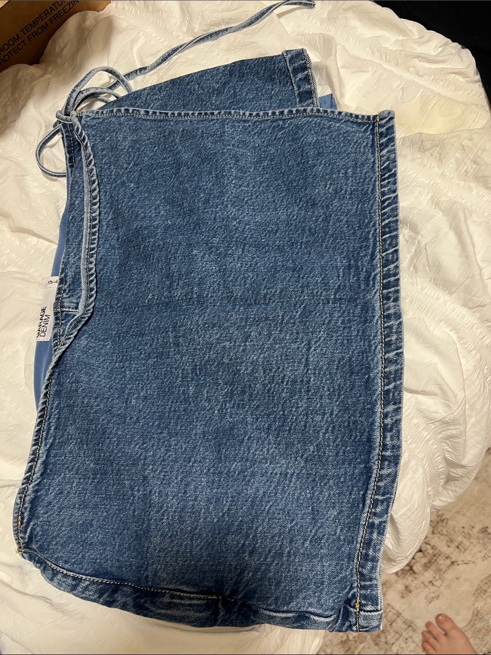 Denim Blue Women’s Jeans Skort - Classic Mid Wash
